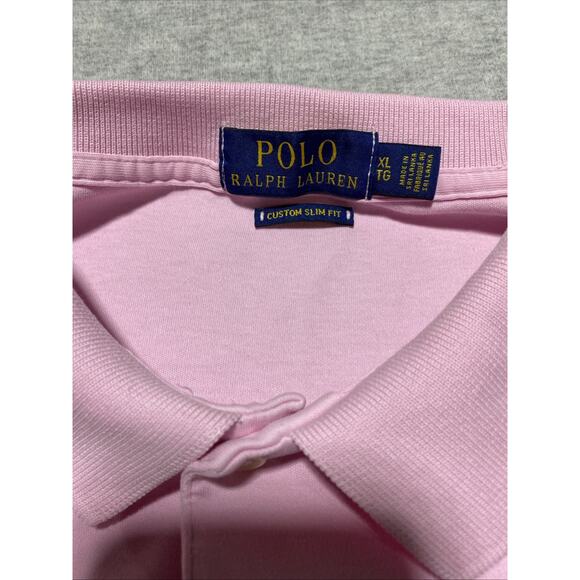 Polo Ralph Lauren Shirt Mens Extra Large Pink Flesh Pony Golf Preppy Classic - Picture 5 of 9
